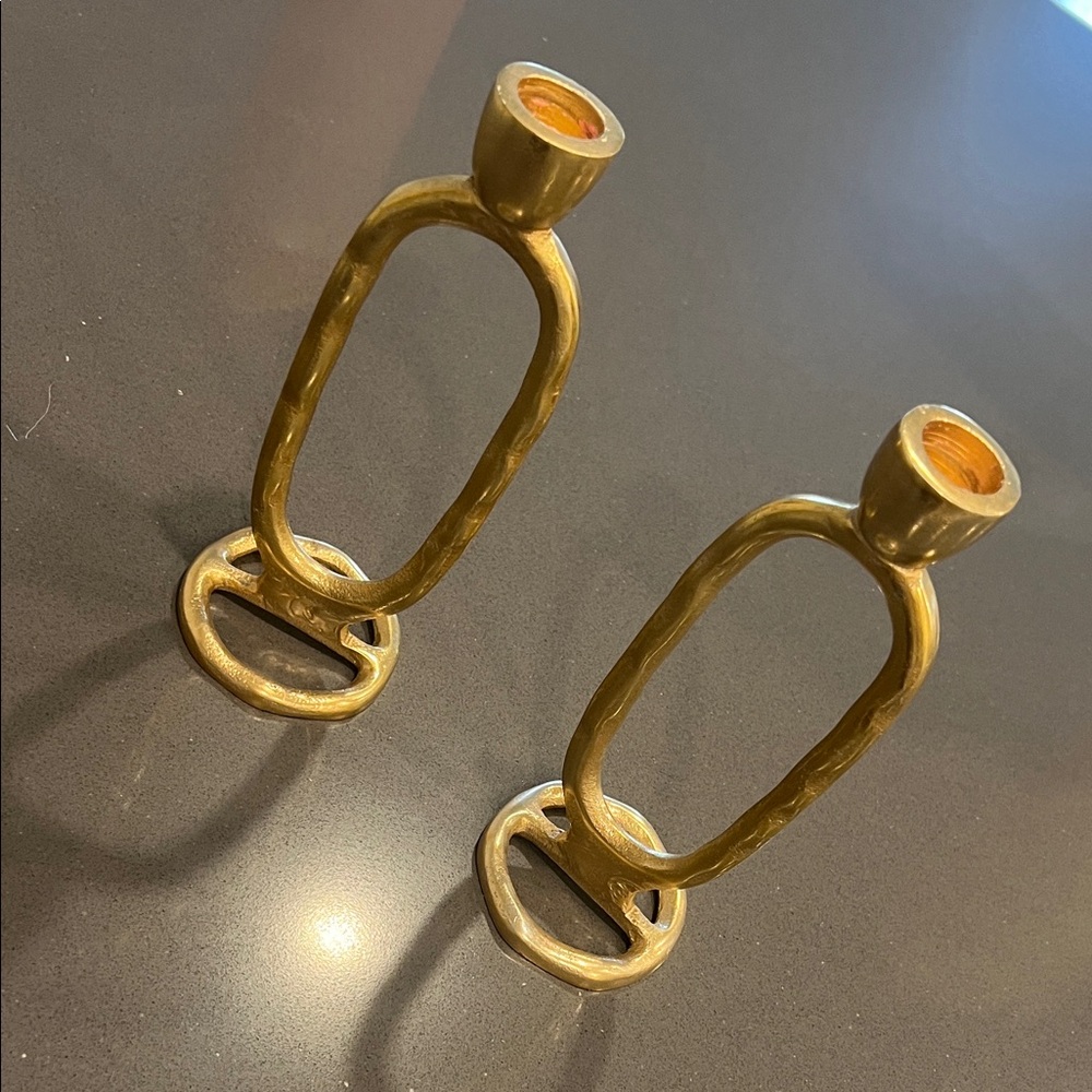 Elegant Gold Candle Holders